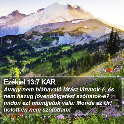 Ezékiel 13:7 KAR Bible Verse Image