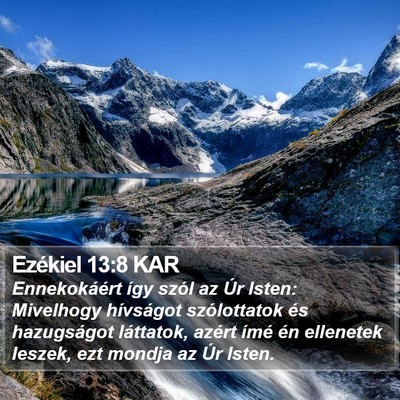 Ezékiel 13:8 KAR Bible Verse Image
