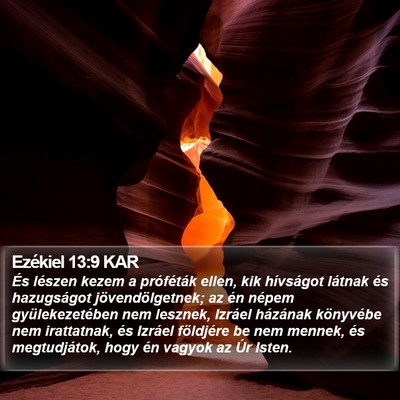 Ezékiel 13:9 KAR Bible Verse Image
