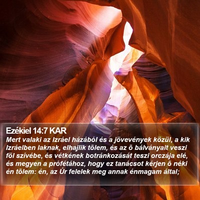 Ezékiel 14:7 KAR Bible Verse Image