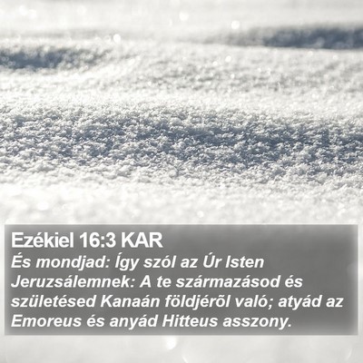 Ezékiel 16:3 KAR Bible Verse Image