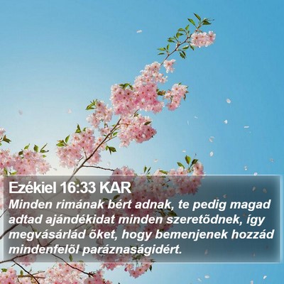 Ezékiel 16:33 KAR Bible Verse Image