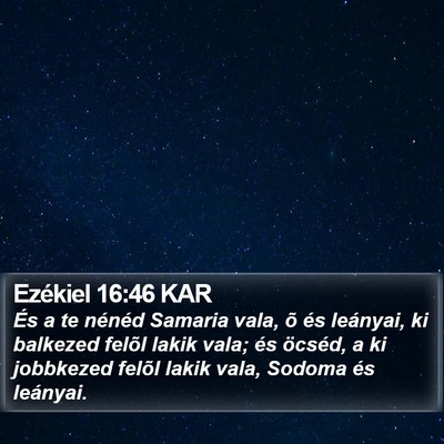 Ezékiel 16:46 KAR Bible Verse Image