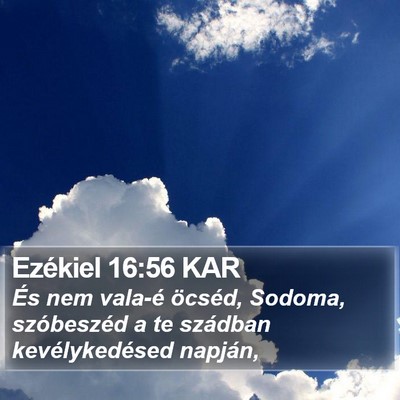 Ezékiel 16:56 KAR Bible Verse Image