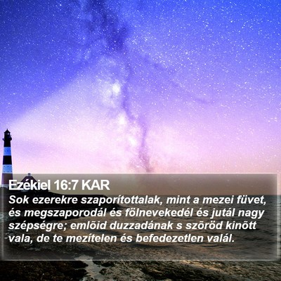 Ezékiel 16:7 KAR Bible Verse Image