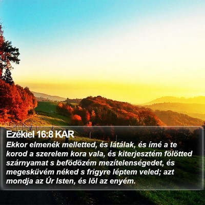 Ezékiel 16:8 KAR Bible Verse Image