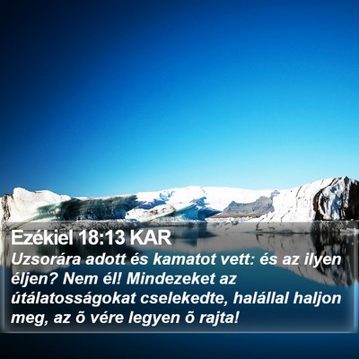 Ezékiel 18:13 KAR Bible Verse Image