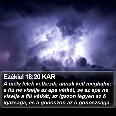 Ezékiel 18:20 KAR Bible Verse Image