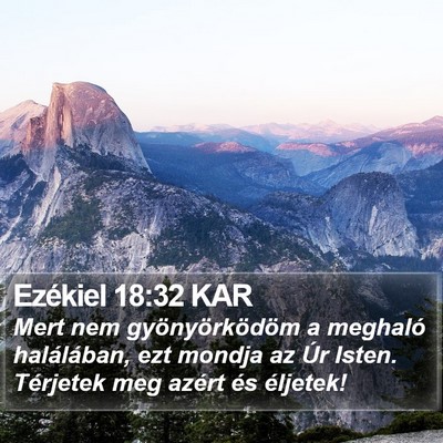 Ezékiel 18:32 KAR Bible Verse Image