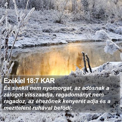 Ezékiel 18:7 KAR Bible Verse Image