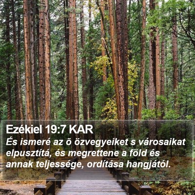 Ezékiel 19:7 KAR Bible Verse Image