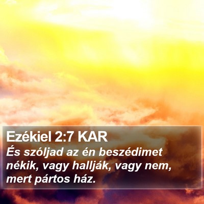 Ezékiel 2:7 KAR Bible Verse Image
