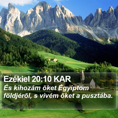 Ezékiel 20:10 KAR Bible Verse Image