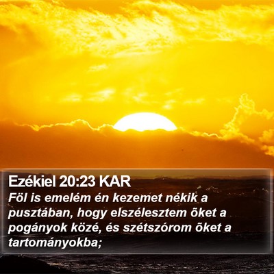 Ezékiel 20:23 KAR Bible Verse Image