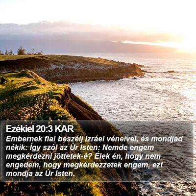 Ezékiel 20:3 KAR Bible Verse Image