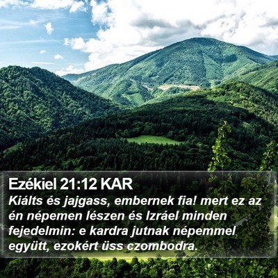 Ezékiel 21:12 KAR Bible Verse Image