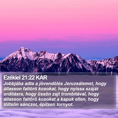 Ezékiel 21:22 KAR Bible Verse Image