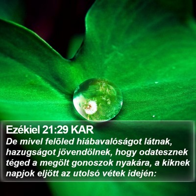 Ezékiel 21:29 KAR Bible Verse Image