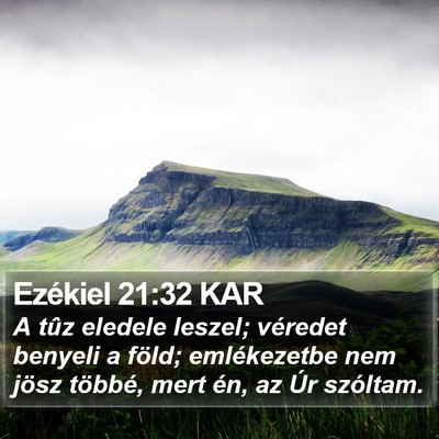 Ezékiel 21:32 KAR Bible Verse Image