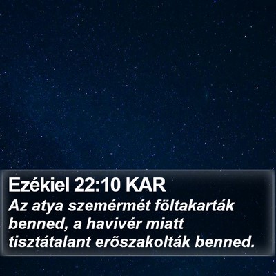 Ezékiel 22:10 KAR Bible Verse Image