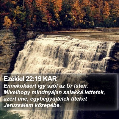 Ezékiel 22:19 KAR Bible Verse Image