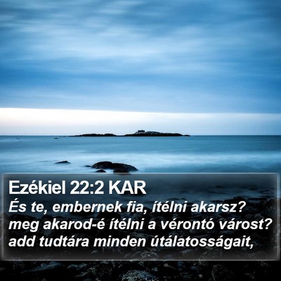 Ezékiel 22:2 KAR Bible Verse Image