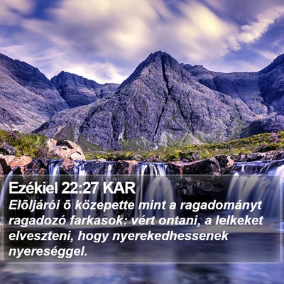 Ezékiel 22:27 KAR Bible Verse Image