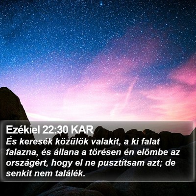 Ezékiel 22:30 KAR Bible Verse Image