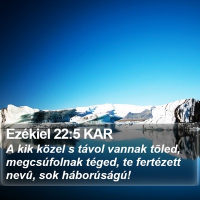 Ezékiel 22:5 KAR Bible Verse Image