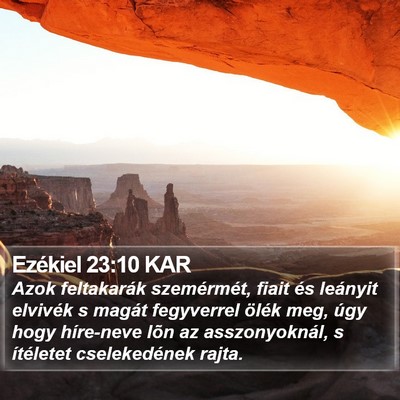 Ezékiel 23:10 KAR Bible Verse Image