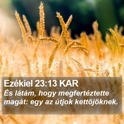 Ezékiel 23:13 KAR Bible Verse Image