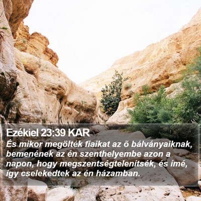 Ezékiel 23:39 KAR Bible Verse Image