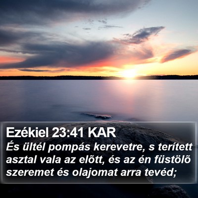 Ezékiel 23:41 KAR Bible Verse Image
