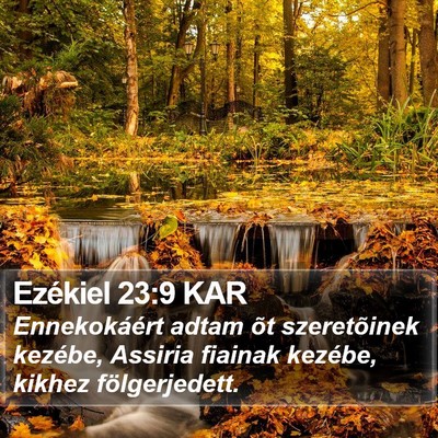 Ezékiel 23:9 KAR Bible Verse Image