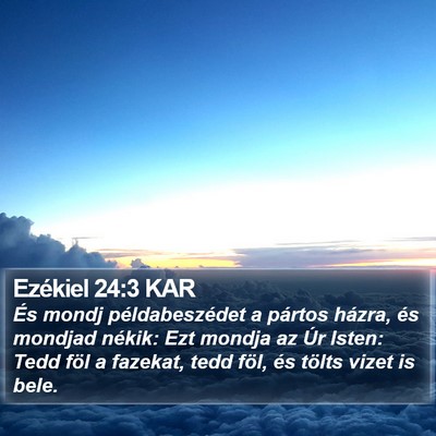 Ezékiel 24:3 KAR Bible Verse Image