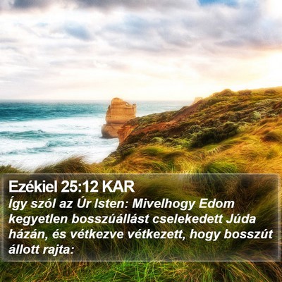 Ezékiel 25:12 KAR Bible Verse Image