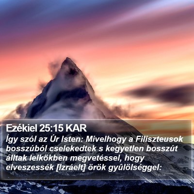 Ezékiel 25:15 KAR Bible Verse Image