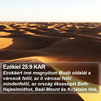 Ezékiel 25:9 KAR Bible Verse Image