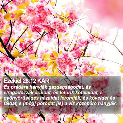 Ezékiel 26:12 KAR Bible Verse Image
