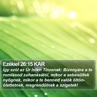 Ezékiel 26:15 KAR Bible Verse Image