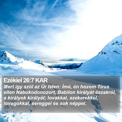 Ezékiel 26:7 KAR Bible Verse Image