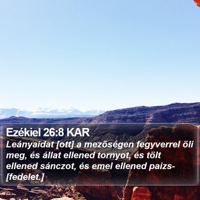 Ezékiel 26:8 KAR Bible Verse Image