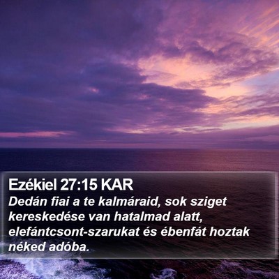 Ezékiel 27:15 KAR Bible Verse Image