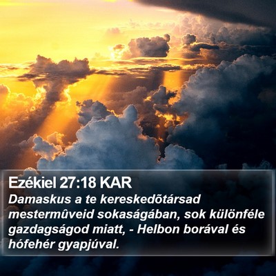 Ezékiel 27:18 KAR Bible Verse Image