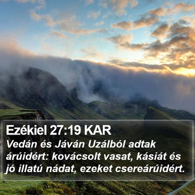 Ezékiel 27:19 KAR Bible Verse Image