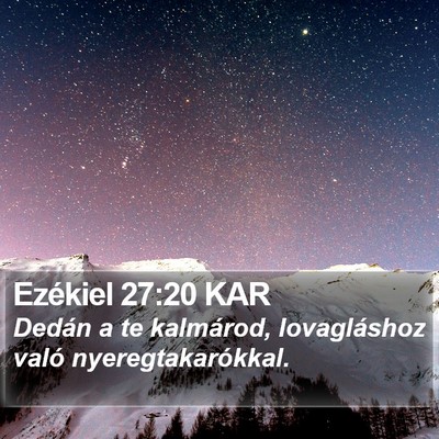 Ezékiel 27:20 KAR Bible Verse Image
