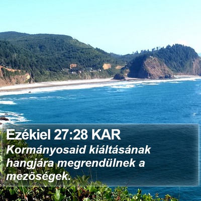 Ezékiel 27:28 KAR Bible Verse Image