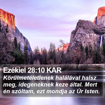 Ezékiel 28:10 KAR Bible Verse Image