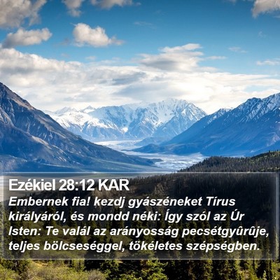 Ezékiel 28:12 KAR Bible Verse Image