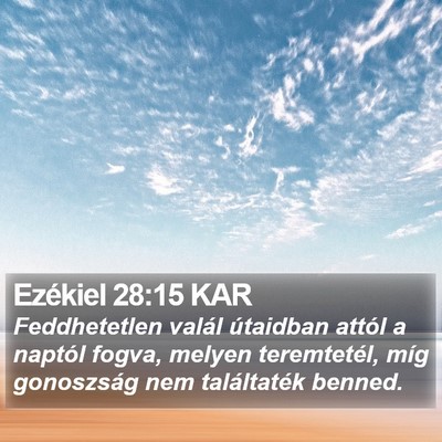 Ezékiel 28:15 KAR Bible Verse Image